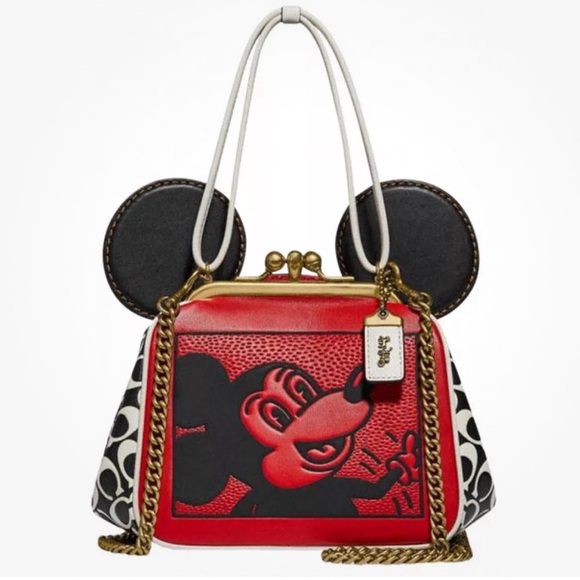 Coach x Keith Haring Mickey Kisslock ears crossbody - Picture 1 of 11